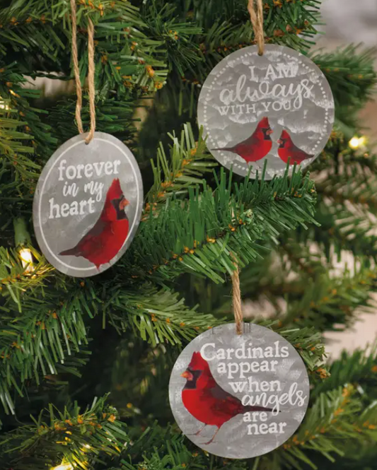 Always with You Cardinal Ornaments Asst.