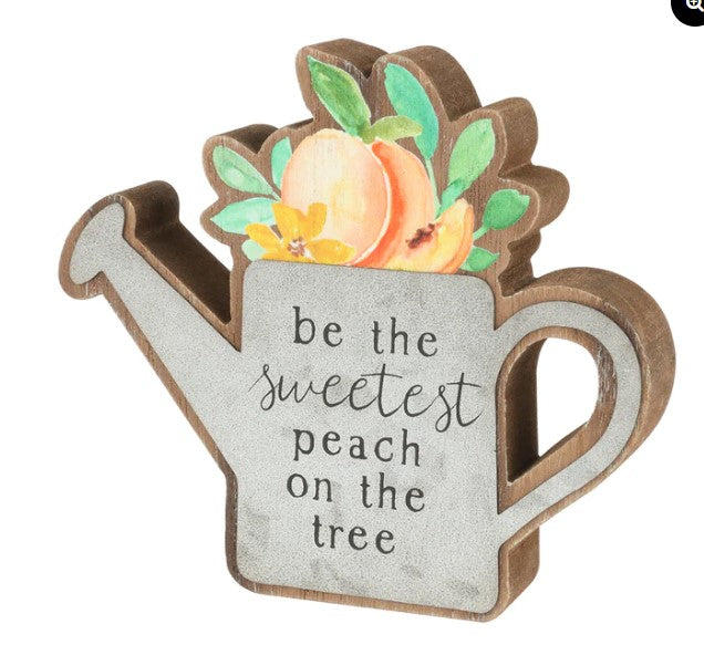 Peach Watering Can Cutout