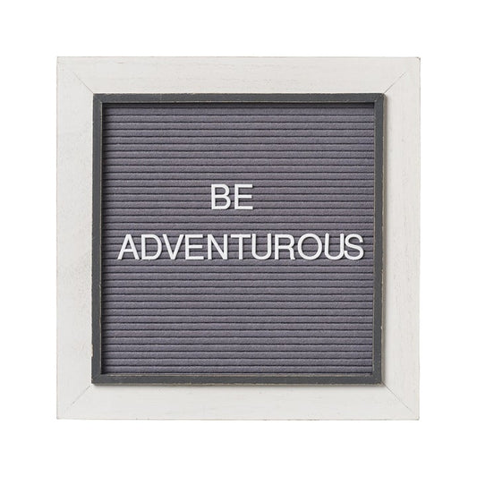 White on Gray 14" Letter Board (includes 144 letters/symbols) 