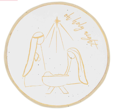 Mud Pie Gold Nativity Platter