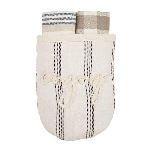 Mud Pie Enjoy Farm Oven Mitt Set