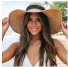 Womens Straw Hat with Bow