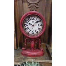 Red Distressed Clock