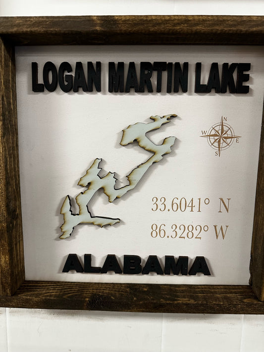 Logan Martin Lake Sign 12x12