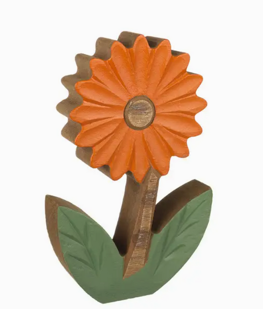 Small Orange Mum Wooden
