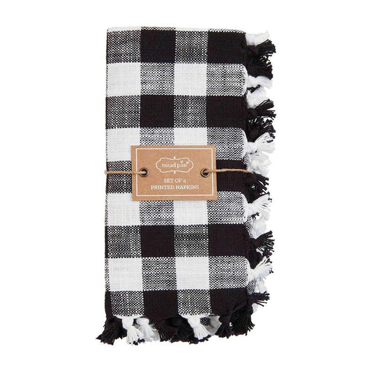 Mud Pie Gingham Cloth Napkin Set