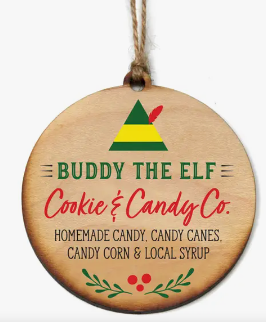 Buddy the Elf Cookie & Candy Co. Christmas Ornament