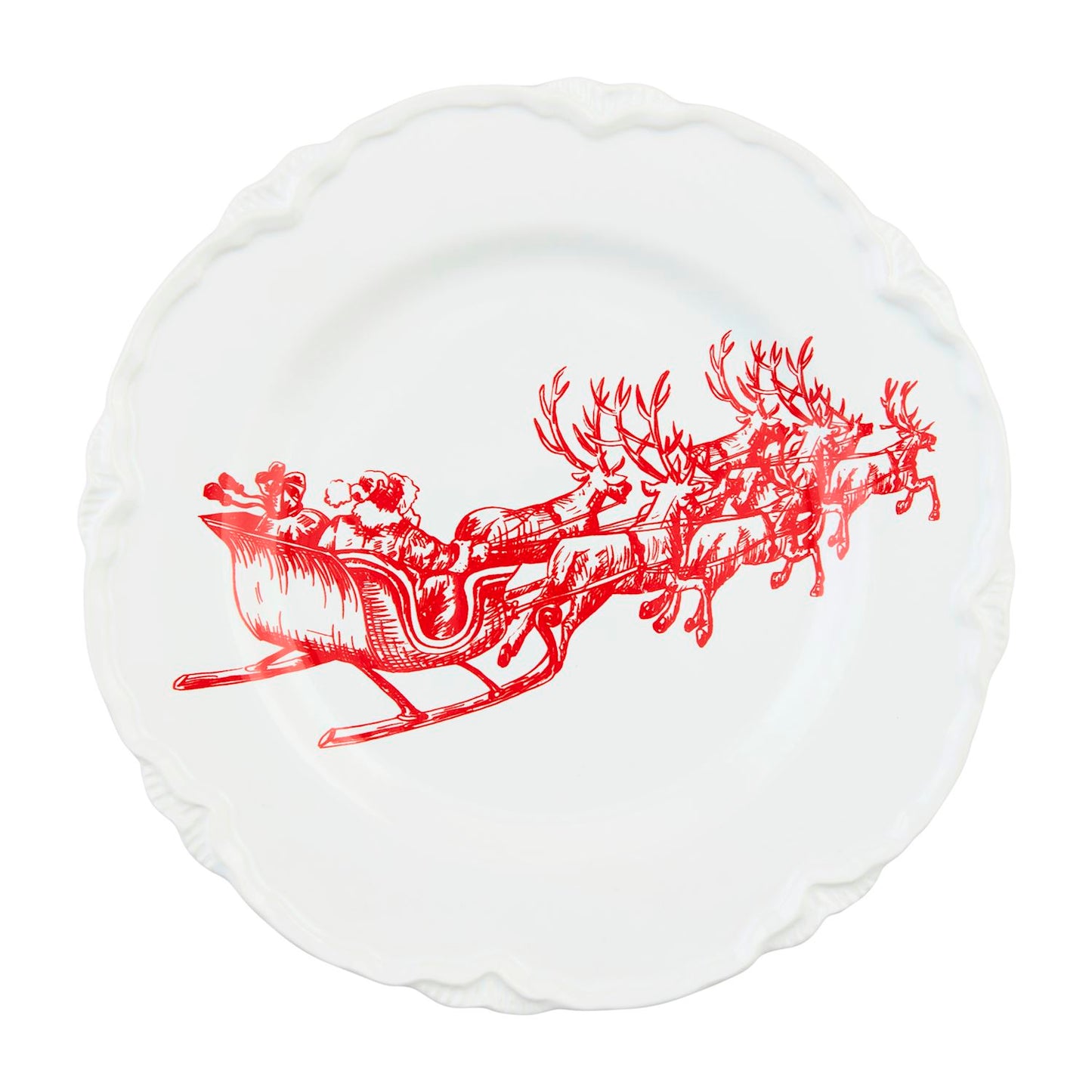 Toile Sleigh Dessert Plate