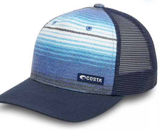 Costa Del Mar Baja Stripe Trucker Blue