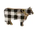 Black & White Buffalo Check Chunky Cow