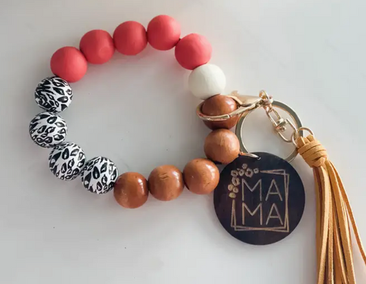 Mama Beaded Key Ring