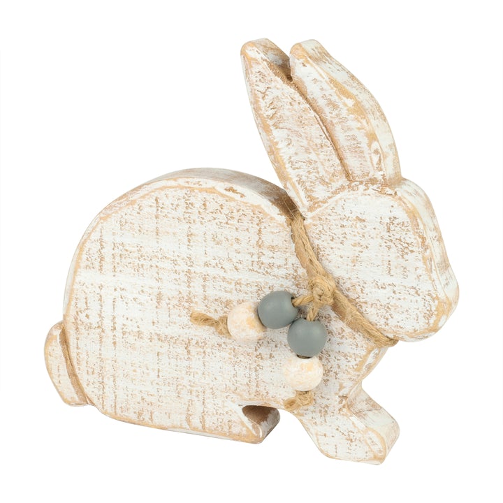 Carved Bunny w/ Beads 