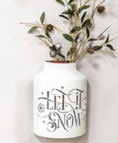 Let It Snow Half Milk Can