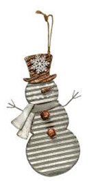 Corrugated Jingle Snowman Orn