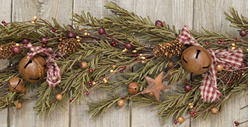 Rustic Holiday Pine Garland 3'