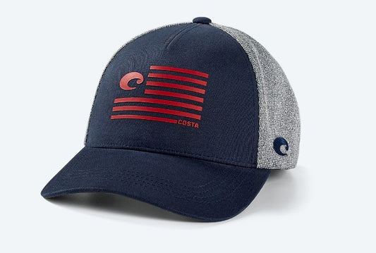 Twill Trucker Pride Logo - Navy Heather