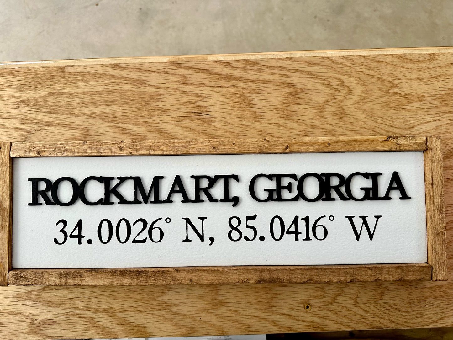 Rockmart Coordinates Sign