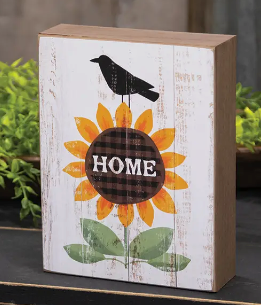 Crow & Home Sunflower Box Sign