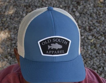 Trucker Hat Broken Line Patch - Ocean Blue/Beige