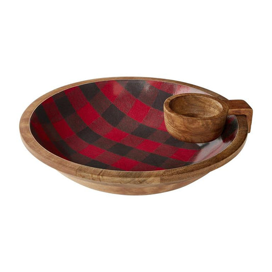 Mud Pie Check Chip & Dip Set
