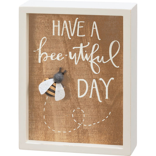 Inset Box Sign - Bee-utiful
