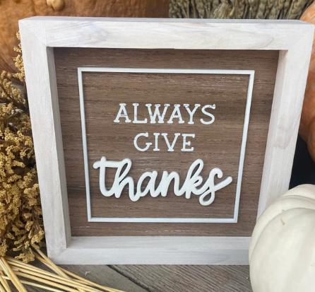 Thanks/Wishes Reversible Sign