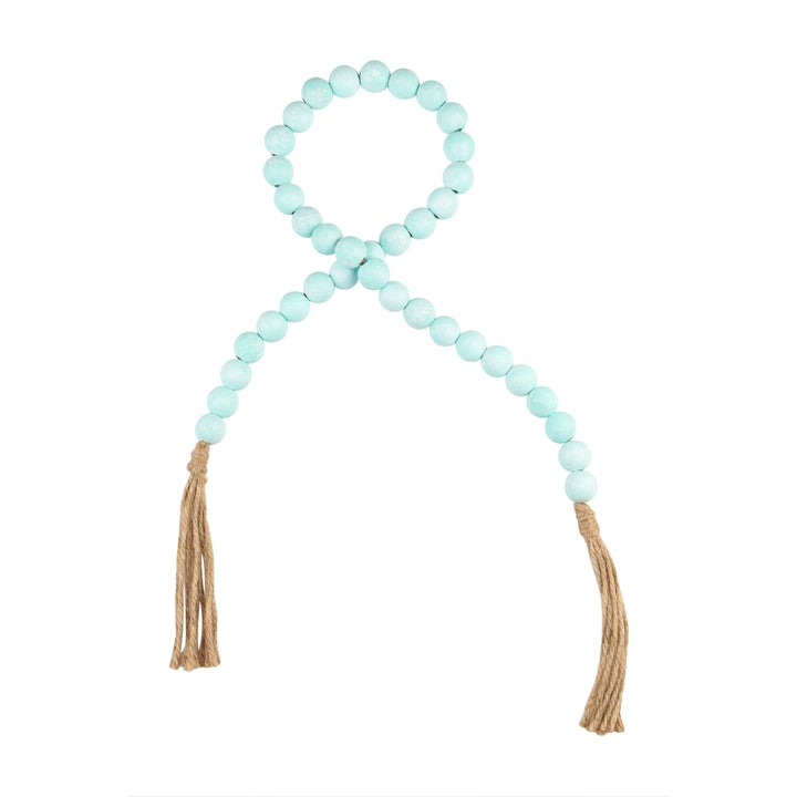 Blue Beaded Tassel 