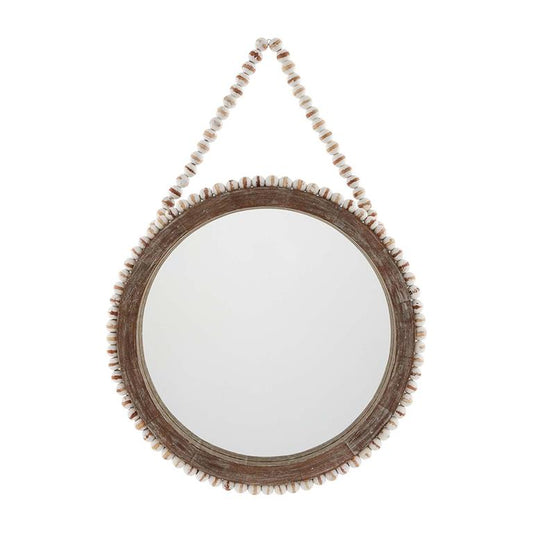 Mud Pie Large Beaded Hanging Mirror
