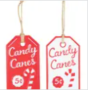 Candy Cane Tag Ornament