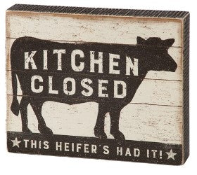 Kitchen Closed Sign