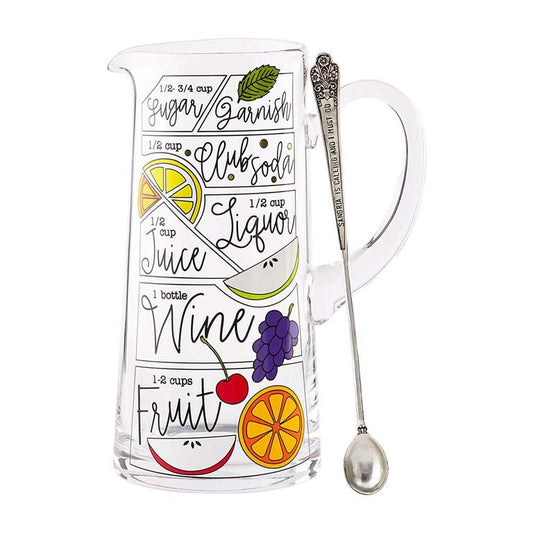 Mud Pie Sangria Glass Pitcher