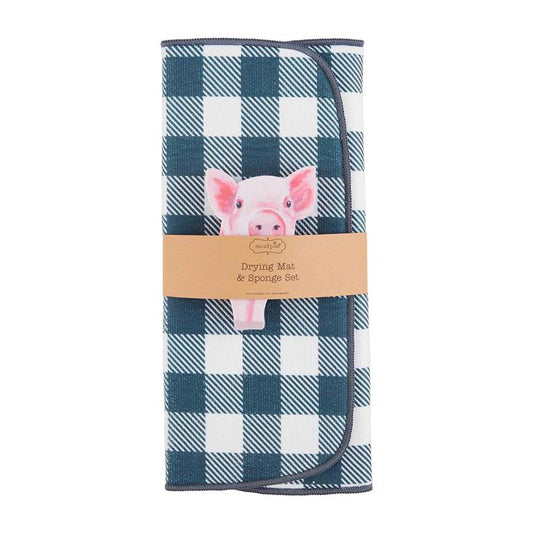 Mud Pie Farm Drying Mat Set