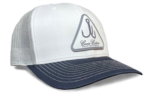 White/Navy/Silver Treble Hook