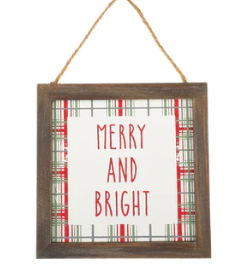 Bright Plaid Framed Ornie