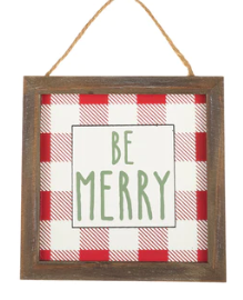 Merry RW Check Framed Ornie