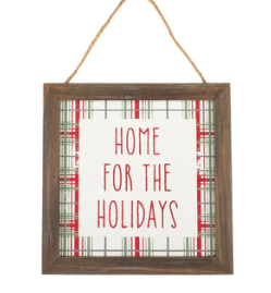 Holidays Plaid Framed Ornie