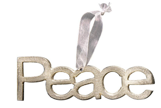 Peace Ornament Silver