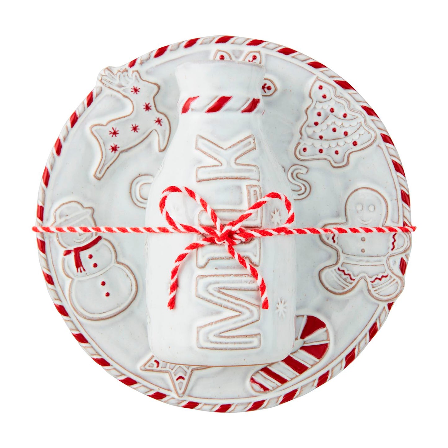 Mud Pie Gingerbread Milk Santa Set