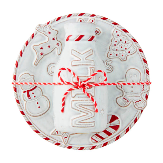 Mud Pie Gingerbread Milk Santa Set